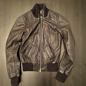 Mackage x Aritzia Womens Leather Bomber Jacket